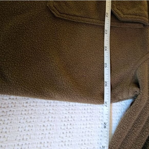 L.L. Bean Vintage Brown Fleece Button Down Warm LS Pocketed Sz. XL Shacket - Picture 7 of 10